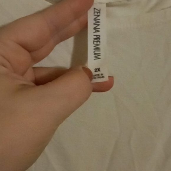 Zenana solid white tunic - Picture 2 of 3